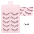 Leichte künstliche Wimpern natürlicher Look weiches Band Augen Make-up Variante DA08 - DA08-Stil (DA08) / 5 Paar Set