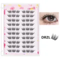 Segmentierte künstliche Wimpern 10 Reihen klebstofffreie DIY Cluster Wimpern Make-up - Weiße Box Kleberfreier Winterliebe-Stil (DRZL) / 10 Reihen