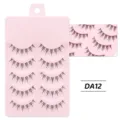 10 Paar Künstliche Wimpern Natürlicher Look Weiche Schwarze Wimpern Rosa Verpackung - DA12-Stil (DA12) / 5 Paar Set