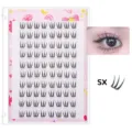DIY segmentierte künstliche Wimpern 10 Reihen Set natürliche Volumen Wimpernverlängerung. - Weiße Box Kleberfreier Bergform-Stil (SX) / 10 Reihen