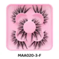 Künstliche Wimpern 3 Paar Set dicke natürliche Falsche Wimpern mit rosa Tablett Display. - Rosa Tablett Stil (MAA020-3-F)