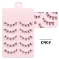 Duenne kuenstliche Wimpern Set 10 Paare natuerlicher Kreuz Stil rosa Verpackung DA09 - DA09-Stil (DA09) / 5 Paar Set
