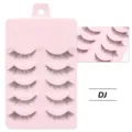 Rosa Tablett falsche Wimpern Set, natürliches Volumen künstliche Wimpern, 10 Paar. - 5 Paar Daji-Stil (DJ) / 5 Paar Set