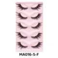 Großhandel mehrfache dicke künstliche Wimpern mit klarem Band und rosa Tablett. - Rosa Tablett Stil (MA016-5-F)