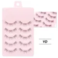 Künstliche Wimpern Set mit rosa Schale, natürliche weiche schwarze Wimpern, Make-up. - 5 Paar Wolken-Stil (YD) / 5 Paar Set