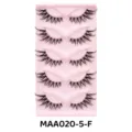 Hochwertiges künstliches Wimpernset mit natürlichem dickem Stil und flexiblem Wimpernband. - Rosa Tablett Stil (MAA020-5-F)