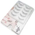 Detailansicht künstlicher Wimpern in transparenter Schachtel für natürlichen Alltags-Look. - Fünf Paare Verjüngte Wimpern H34