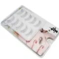 Natürliche künstliche Wimpern mit klarem Band 5er-Pack, weicher und leichter Alltags-Look. - Fünf Paare Verjüngte Wimpern H35