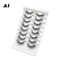 8 Paar Künstliche Wimpern Natürlicher Look Dichte Fake Lashes Weiche Augen Make-up Set - Dichter Stil (A1)