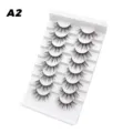 8 Paar Künstliche Wimpern Natürliche Dicke Fake Lashes mit Weißem Ablagefach Make-up A2 - Dichter Stil (A2)