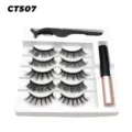 Magnetisches künstliches Wimpernset mit Eyeliner und Applikator, 5 Paar dicke Wimpern. - Dichter Stil (CT507) / 5 Paar Set