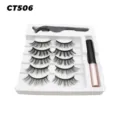 Magnetisches Wimpernset mit Eyeliner Pinzette 5 Paar dicke künstliche Wimpern Variante SKU - Dichter Stil (CT506) / 5 Paar Set