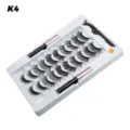 Magnetische künstliche Wimpern 10 Paare Set mit Eyeliner und Applikator für Damen. - K4