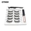 Magnetisches Wimpern Set 5 Paare Dichte Künstliche Wimpern mit Eyeliner und Applikator - Dichter Stil (CT505) / 5 Paar Set