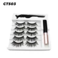 Magnetischer Eyeliner und 5 Paar künstliche Wimpern Set mit Applikator für Augen-Make-up. - Dichter Stil (CT503) / 5 Paar Set