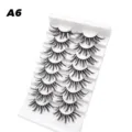 Großhandel künstliche Wimpern 8 Paare dicke natürliche weiche Wimpern auf weißer Schale. - Dichter Stil (A6)