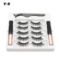 Magnetische Falsche Wimpern 5 Paar Eyeliner Set Natürliche Lange Dicke Make-up Werkzeuge - Y-9