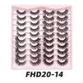 Großhandel 20 Paar künstliche Wimpern Set mit rosa Schale, natürliche und dichte Stile. - FD20-14