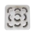 Dramatische flauschige künstliche Wimpern im weißem Tablett, geschwungener Volumen-Stil. - DSD04 Stil / 5 Paar Set
