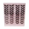 Großhandel 20 Paare künstliche Wimpern natürliche dicke Volumen Wimpernverlängerung Tablett - Stil H002 / 20 Paar Rosa Stufentablett