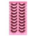 10 Paar künstliche Wimpern natürlich dicht L Schwung Make-up Schönheit Verlängerung - LD03 Stil