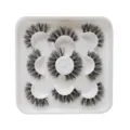 Flauschige kuenstliche Wimpern Set, dramatisch geschwungene Cluster Wimpern im weissen Tray. - DSD06 Stil / 5 Paar Set