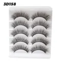 5 Paar 3D Künstliche Wimpern Natürlicher Look Voluminöse Locken Make-up Schönheit Werkzeug - 5 Paare 3D158
