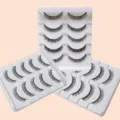 Künstliche Wimpern Set Mehrere Paare Variante Wimpernverlängerung Tabletts Natürlich - F2 Stil / 5 Paar Set