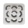 Flauschiges künstliches Wimpernset, dichter geschwungener Look, professionelles Make-up. - DSD07 Stil / 5 Paar Set