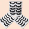 Großhandel 5 Paar künstliche Wimpern Set russische Welle dicke Make-up künstliche Wimpern Tray - F4 Stil / 5 Paar Set