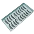 10 Paare 3D mehrschichtige künstliche Wimpern natürliche dicke geschwungene Wimpern - Natürlicher Stil (3D-151)