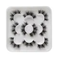 Flauschige dramatische künstliche Wimpern Set, chaotische dicke schwarze Wimpern in weißer Schale - Wispy Voluminöser Stil (DSD16)