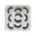 Flauschige spitzige künstliche Wimpern Set in weißer Schale, dramatisches Volumen Make-up. - DSD09 Stil / 5 Paar Set