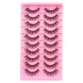 10 Paar künstliche Wimpern natürliche dicke L Schwung Verlängerung Make-up Wimpern auf Palette - LD07 Stil
