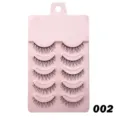 DINGSEN 5 Paar Natürliche Künstliche Wimpern Rosa Karton Variante 002 Alltag Make-up - Rosa 5 Paare (002) / 5 Paar Set