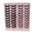 Künstliche Wimpern 20 Paar dramatisches Volumen russischer Schwung dicke Wimpern rosa - Stil H007 / 20 Paar Rosa Stufentablett