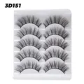 5 Paar 3D Künstliche Wimpern Natürliche Dicke Volumige Weiche Handgemachte Wimpern Make-up - 5 Paare 3D151