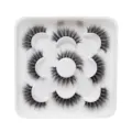 Künstliche Wimpern Set, flauschig dick, großer Bogen, saubere weiße Ablage, ideal für den Alltag. - DSD10 Stil / 5 Paar Set