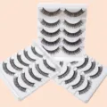 Künstliche Wimpern Set Mehrpackung Dicke Natürliche Locken DIY Wimpern Verlängerung Weiß - F5 Stil / 5 Paar Set