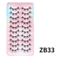 10 Paare Gekreuzte Künstliche Wimpern Natürliche Weiche Make-up Wimpernverlängerung ZB33 - 10 Paare (ZB33)