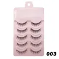 5 Paare natürliche künstliche Wimpern mit rosa Schale Alltags Augen Make-up Tool - Rosa 5 Paare (003) / 5 Paar Set