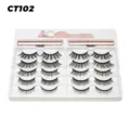 Magnetic false eyelashes kit 10 pairs with eyeliner and applicator tool for women beauty makeup - Horizontal Row Magnetic Eyelashes (CT102)