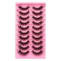 10 Paar künstliche Wimpern natürliche dichte L Schwung rosa Schale Make-up Schönheit weich - LD06 Stil