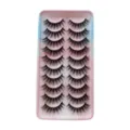 10 Paar Natürliche Künstliche Wimpern Farbverlauf Rosa Blau Palette Make-up Variante - 10 Paare (SA202)