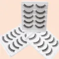 5 Paar künstliche Wimpern Set, natürliches dickes langes weiches Wimpernverlängerung. - F7 Stil / 5 Paar Set