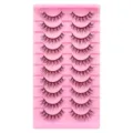 10 Paar Falsche Wimpern L Schwung Natürliche Dichte Künstliche Wimpern Rosa Tablett - LD10 Stil