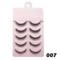 Künstliche Wimpern 5 Paar Set auf rosafarbenem Tablett, Alltags Make-up Beauty Tool SKU. - Rosa 5 Paare (007) / 5 Paar Set