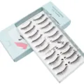 10 Paar Handgemachte Künstliche Wimpern Natürliche Lange Weiche Volumen Mix Pack Make-up - Natürlicher Dicker Stil (W017)
