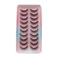 10 Paar künstliche Wimpern natürlicher Look weich leicht wiederverwendbar Make-up - 10 Paare (SA205) / Schwarz