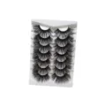 Flauschige künstliche Wimpern 10 Paare dicke dramatische lange Fake Lashes Make-up Werkzeuge - Struppiger Langer Stil (DSC05) / 7 Paare Set